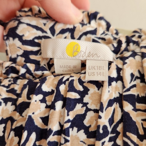 BODEN Women's Yoke Detail Midi Jersey Dress Size 14L - Picture 13 of 13